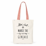 Tote Bag Premium - Marie The est trop Géniale - 2 Coloris - Cadeau Durable - Cadeau Personnalisable - Cadeaux-Positifs.com -Unique-Bleu-