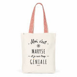 Tote Bag Premium - Maryse est trop Géniale - 2 Coloris - Cadeau Durable - Cadeau Personnalisable - Cadeaux-Positifs.com -Unique-Bleu-