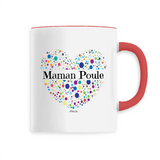 Mug - Maman Poule (Coeur) - 6 Coloris - Cadeau Unique & Tendre - Cadeau Personnalisable - Cadeaux-Positifs.com -Unique-Blanc-