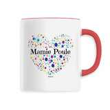 Mug - Mamie Poule (Coeur) - 6 Coloris - Cadeau Unique & Tendre - Cadeau Personnalisable - Cadeaux-Positifs.com -Unique-Blanc-