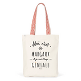Tote Bag Premium - Margaux est trop Géniale - 2 Coloris - Cadeau Durable - Cadeau Personnalisable - Cadeaux-Positifs.com -Unique-Bleu-