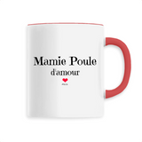 Mug - Mamie Poule d'amour - 6 Coloris - Cadeau Original - Cadeau Personnalisable - Cadeaux-Positifs.com -Unique-Blanc-