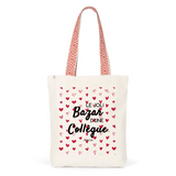 Tote Bag Premium - Le joli Bazar d'une Collègue - 2 Coloris - Durable - Cadeau Personnalisable - Cadeaux-Positifs.com -Unique-Rouge-