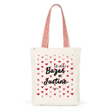Tote Bag Premium - Le joli Bazar de Justine - 2 Coloris - Durable - Cadeau Personnalisable - Cadeaux-Positifs.com -Unique-Rouge-