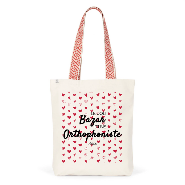 Tote Bag Premium - Le joli Bazar d'une Orthophoniste - 2 Coloris - Durable - Cadeau Personnalisable - Cadeaux-Positifs.com -Unique-Rouge-
