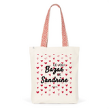 Tote Bag Premium - Le joli Bazar de Sandrine - 2 Coloris - Durable - Cadeau Personnalisable - Cadeaux-Positifs.com -Unique-Rouge-
