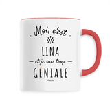 Mug - Lina est trop Géniale - 6 Coloris - Cadeau Original - Cadeau Personnalisable - Cadeaux-Positifs.com -Unique-Rouge-