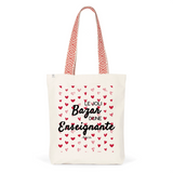 Tote Bag Premium - Le joli Bazar d'une Enseignante - 2 Coloris - Durable - Cadeau Personnalisable - Cadeaux-Positifs.com -Unique-Rouge-