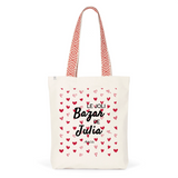 Tote Bag Premium - Le joli Bazar de Julia - 2 Coloris - Durable - Cadeau Personnalisable - Cadeaux-Positifs.com -Unique-Rouge-