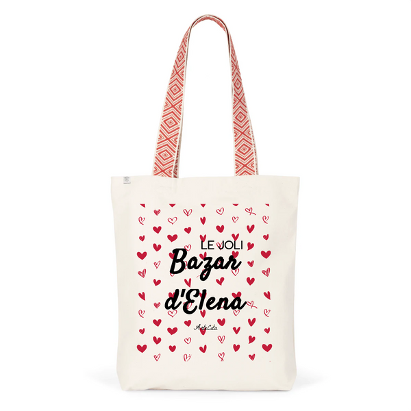 Tote Bag Premium - Le joli Bazar d'Elena - 2 Coloris - Durable - Cadeau Personnalisable - Cadeaux-Positifs.com -Unique-Rouge-