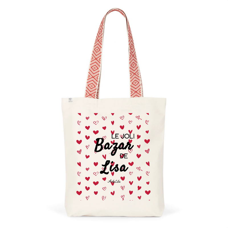 Cadeau anniversaire : Tote Bag Premium - Le joli Bazar de Lisa - 2 Coloris - Durable - Cadeau Personnalisable - Cadeaux-Positifs.com -Unique-Rouge-