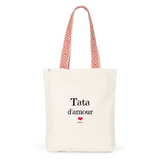 Tote Bag Premium - Tata d'amour - 2 Coloris - Cadeau Durable - Cadeau Personnalisable - Cadeaux-Positifs.com -Unique-Bleu-