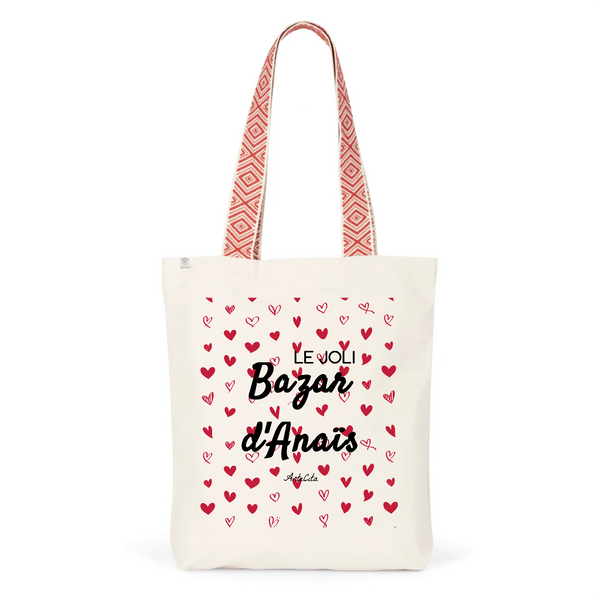 Tote Bag Premium - Le joli Bazar d'Anaïs - 2 Coloris - Cadeau Durable - Cadeau Personnalisable - Cadeaux-Positifs.com -Unique-Rouge-