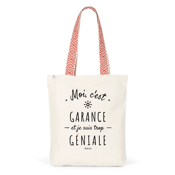 Tote Bag Premium - Garance est trop Géniale - 2 Coloris - Durable - Cadeau Personnalisable - Cadeaux-Positifs.com -Unique-Rouge-