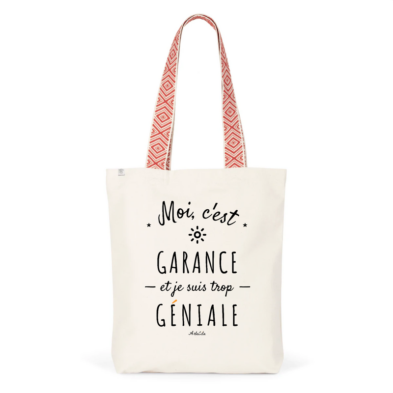 Cadeau anniversaire : Tote Bag Premium - Garance est trop Géniale - 2 Coloris - Durable - Cadeau Personnalisable - Cadeaux-Positifs.com -Unique-Rouge-