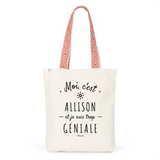 Tote Bag Premium - Allison est trop Géniale - 2 Coloris - Durable - Cadeau Personnalisable - Cadeaux-Positifs.com -Unique-Bleu-