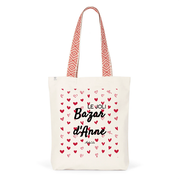 Tote Bag Premium - Le joli Bazar d'Anne - 2 Coloris - Durable - Cadeau Personnalisable - Cadeaux-Positifs.com -Unique-Rouge-