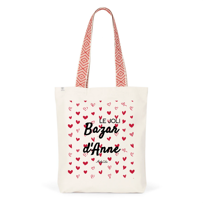 Cadeau anniversaire : Tote Bag Premium - Le joli Bazar d'Anne - 2 Coloris - Durable - Cadeau Personnalisable - Cadeaux-Positifs.com -Unique-Rouge-