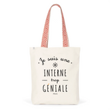 Tote Bag Premium - Interne trop Géniale - 2 Coloris - Cadeau Durable - Cadeau Personnalisable - Cadeaux-Positifs.com -Unique-Bleu-