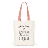 Tote Bag Premium - Joséphine est trop Géniale - 2 Coloris - Durable - Cadeau Personnalisable - Cadeaux-Positifs.com -Unique-Bleu-
