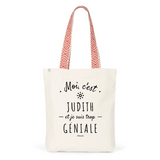 Tote Bag Premium - Judith est trop Géniale - 2 Coloris - Durable - Cadeau Personnalisable - Cadeaux-Positifs.com -Unique-Bleu-