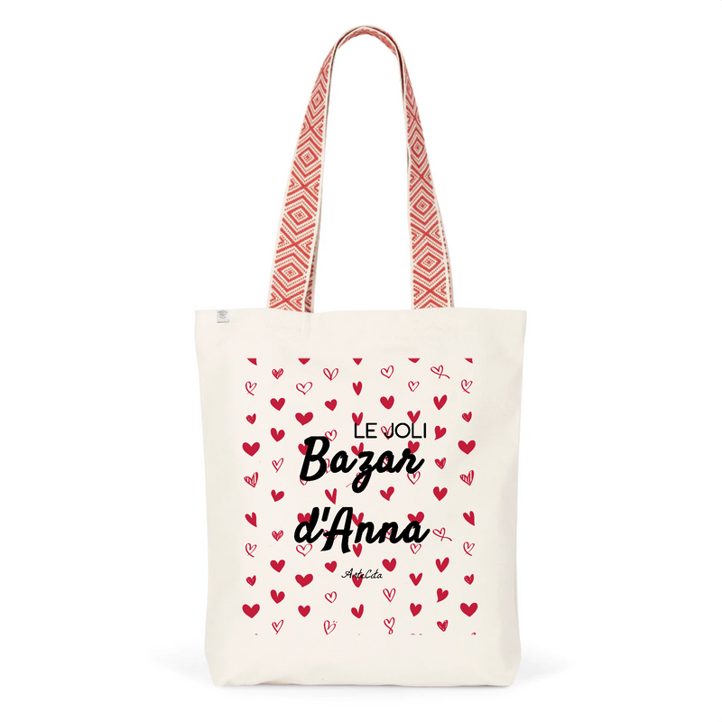 Cadeau anniversaire : Tote Bag Premium - Le joli Bazar d'Anna - 2 Coloris - Cadeau Durable - Cadeau Personnalisable - Cadeaux-Positifs.com -Unique-Rouge-