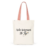 Tote Bag Premium - Aide Soignant au Top - 2 Coloris - Cadeau Durable - Cadeau Personnalisable - Cadeaux-Positifs.com -Unique-Bleu-
