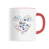 Mug - Marc (Coeur) - 6 Coloris - Cadeau Unique & Tendre - Cadeau Personnalisable - Cadeaux-Positifs.com -Unique-Rouge-