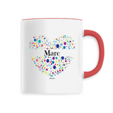 Mug - Marc (Coeur) - 6 Coloris - Cadeau Unique & Tendre - Cadeau Personnalisable - Cadeaux-Positifs.com -Unique-Blanc-