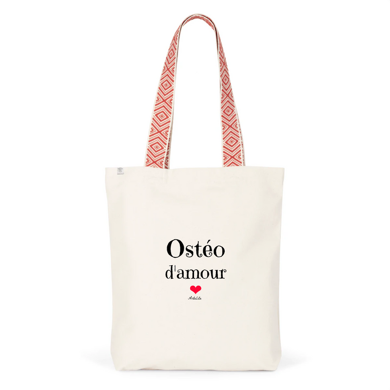 Cadeau anniversaire : Tote Bag Premium - Ostéo d'amour - 2 Coloris - Cadeau Durable - Cadeau Personnalisable - Cadeaux-Positifs.com -Unique-Rouge-
