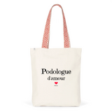 Tote Bag Premium - Podologue d'amour - 2 Coloris - Cadeau Durable - Cadeau Personnalisable - Cadeaux-Positifs.com -Unique-Bleu-