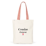 Tote Bag Premium - Cousine d'amour - 2 Coloris - Cadeau Durable - Cadeau Personnalisable - Cadeaux-Positifs.com -Unique-Rouge-