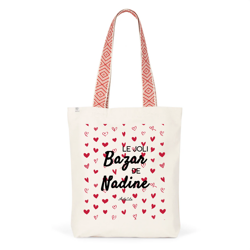 Cadeau anniversaire : Tote Bag Premium - Le joli Bazar de Nadine - 2 Coloris - Durable - Cadeau Personnalisable - Cadeaux-Positifs.com -Unique-Rouge-