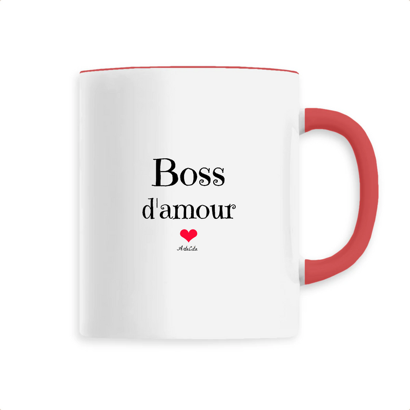 Cadeau anniversaire : Mug - Boss d'amour - 6 Coloris - Cadeau Original & Unique - Cadeau Personnalisable - Cadeaux-Positifs.com -Unique-Rouge-
