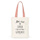 Tote Bag Premium - Leria est trop Géniale - 2 Coloris - Cadeau Durable - Cadeau Personnalisable - Cadeaux-Positifs.com -Unique-Bleu-