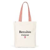 Tote Bag Premium - Retraitée d'amour - 2 Coloris - Cadeau Durable - Cadeau Personnalisable - Cadeaux-Positifs.com -Unique-Rouge-