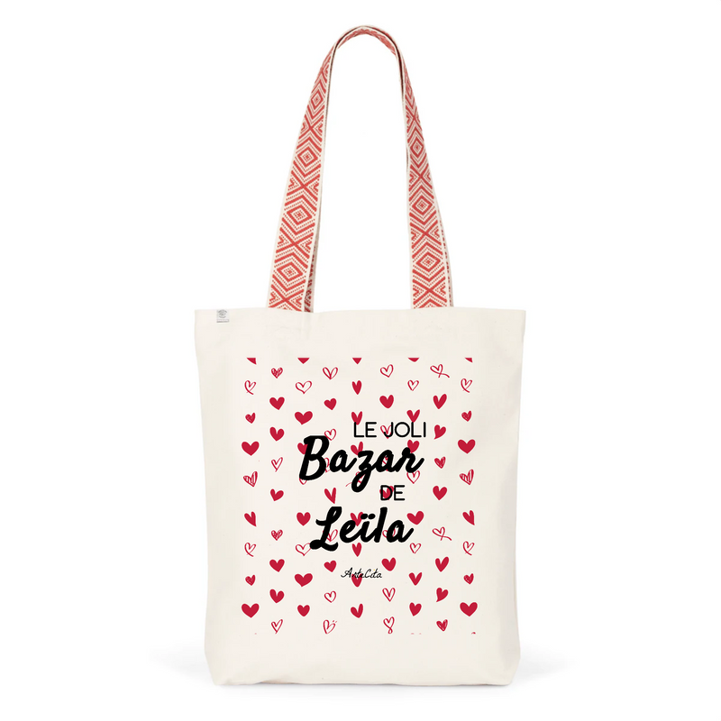 Cadeau anniversaire : Tote Bag Premium - Le joli Bazar de Leïla - 2 Coloris - Durable - Cadeau Personnalisable - Cadeaux-Positifs.com -Unique-Rouge-