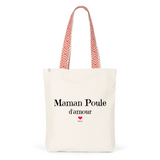 Tote Bag Premium - Maman Poule d'amour - 2 Coloris - Cadeau Durable - Cadeau Personnalisable - Cadeaux-Positifs.com -Unique-Bleu-