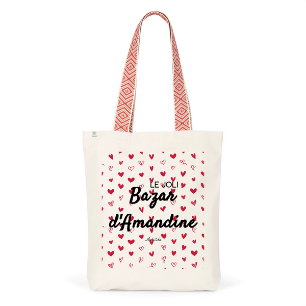 Tote Bag Premium - Le joli Bazar d'Amandine - 2 Coloris - Durable - Cadeau Personnalisable - Cadeaux-Positifs.com -Unique-Rouge-