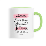 Mug - Juliette je t'aime - 6 Coloris - Cadeau Tendre - Cadeau Personnalisable - Cadeaux-Positifs.com -Unique-Blanc-