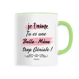 Mug - Belle-Mère je t'aime - 6 Coloris - Cadeau Original - Cadeau Personnalisable - Cadeaux-Positifs.com -Unique-Blanc-