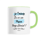 Mug - Papa je t'aime - 6 Coloris - Cadeau Original - Cadeau Personnalisable - Cadeaux-Positifs.com -Unique-Blanc-