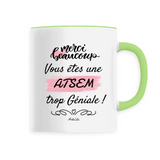 Mug - Merci ATSEM - 6 Coloris - Cadeau Original - Cadeau Personnalisable - Cadeaux-Positifs.com -Unique-Blanc-