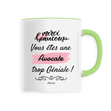 Mug - Merci Avocate - 6 Coloris - Cadeau Original - Cadeau Personnalisable - Cadeaux-Positifs.com -Unique-Blanc-