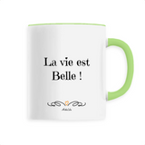 Mug - La vie est belle - 6 Coloris - Cadeau Motivant - Cadeau Personnalisable - Cadeaux-Positifs.com -Unique-Blanc-