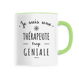 Mug - Une Thérapeute trop Géniale - 6 Coloris - Cadeau Original - Cadeau Personnalisable - Cadeaux-Positifs.com -Unique-Blanc-