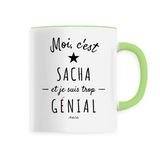 Mug - Sacha est trop Génial - 6 Coloris - Cadeau Original - Cadeau Personnalisable - Cadeaux-Positifs.com -Unique-Vert-