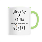 Mug - Sacha est trop Génial - 6 Coloris - Cadeau Original - Cadeau Personnalisable - Cadeaux-Positifs.com -Unique-Blanc-