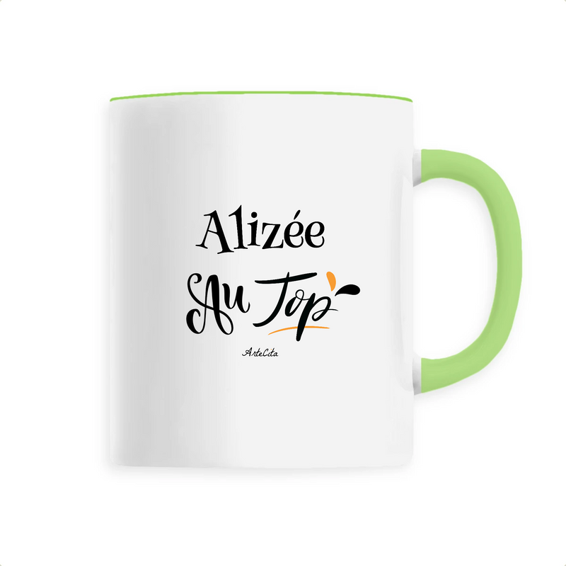 Cadeau anniversaire : Mug - Alizée au Top - 6 Coloris - Cadeau Original - Cadeau Personnalisable - Cadeaux-Positifs.com -Unique-Vert-