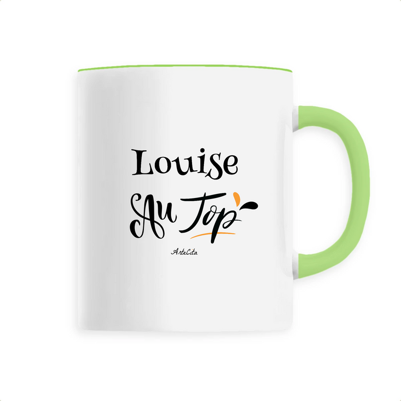 Cadeau anniversaire : Mug - Louise au Top - 6 Coloris - Cadeau Original - Cadeau Personnalisable - Cadeaux-Positifs.com -Unique-Vert-